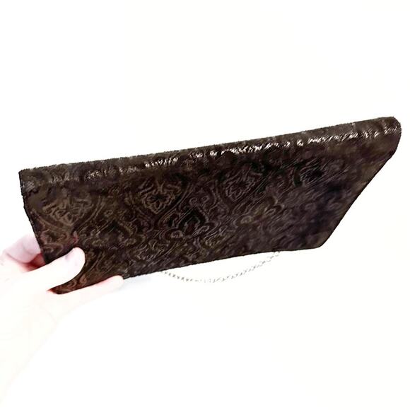 Gianfranco Lotti Damask and Leather Vintage Shoulder Clutch Bag - Picture 5 of 11